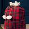 Haute Decor 28" Red Plaid Drawstring Christmas Santa Bag